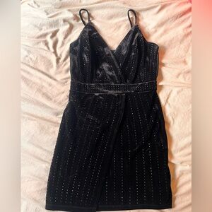 ✨NWOT Windsor Black Strapless Sequin Dress